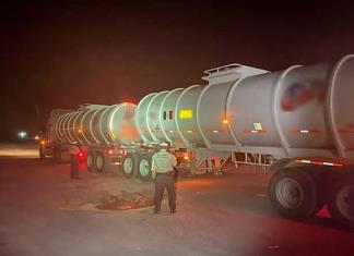 GN asegura cuatro tractocamiones con combustible en NL
