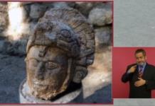 INAH descubre escultura de cabeza humana en Chichen Itzá