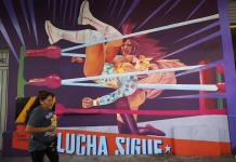 Mural La lucha no solo es en el ring: un mensaje contra la violencia de género