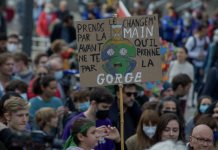 Manifestación masiva en Bruselas por el cambio climático