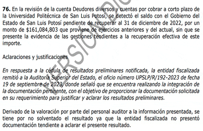 Deuda de gobierno le "pega" a la U. P.
