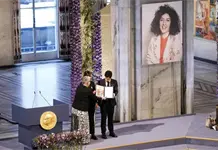 Hijos de activista iran&iacute; reciben el Nobel de la Paz