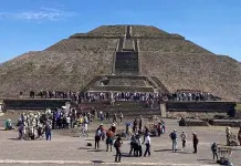 INAH sofoca incendio en Zona Arqueol&oacute;gica de Teotihuacan