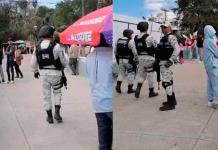 Interrupción de la Guardia Nacional en evento de Fuerza Rosa en León