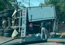 Volcadura de camión en Chiapas deja 21 heridos, incluyendo niños migrantes