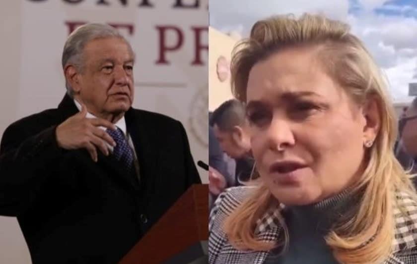 Andrés Manuel López Obrador y la gobernadora panista de Chihuahua, Maru Campos / Fotos: El Universal-Especial