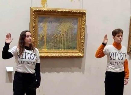 Lanzan sopa contra un cuadro de Monet en un museo de Lyon