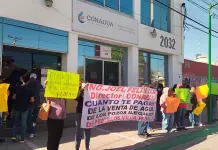 Protestan por saqueo h&iacute;drico en Peotillos