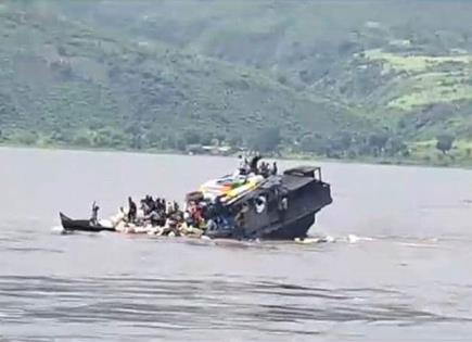 Choque de botes en el río Congo causa confusión