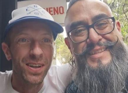 Captan a vocalista de Coldplay en barbería de CDMX