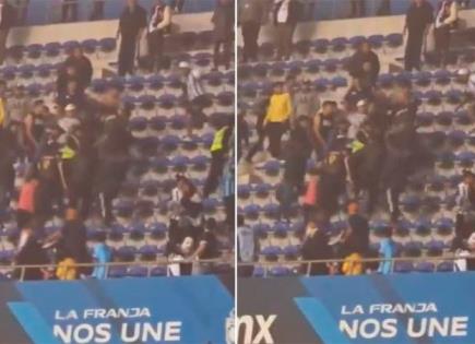 Conato de bronca en tribunas del Estadio Cuauhtémoc en Pachuca vs Puebla