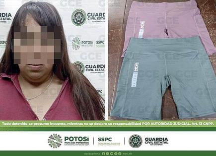Atrapan a mujer que robó ropa deportiva
