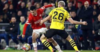 De Jong salva empate del PSV ante Dortmund
