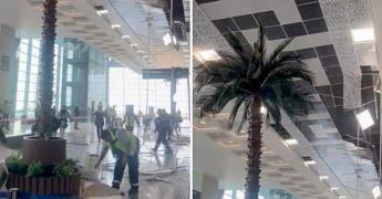 Se desprenden plafones del aeropuerto Felipe Ángeles