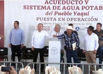 AMLO promete regresar a comunidad Yaqui en Sonora con proyecto de Acueducto