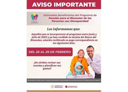 Entregará Bienestar becas a discapacitados