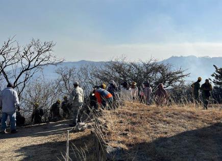 Tragedia por incendio forestal en San Lucas Quiaviní