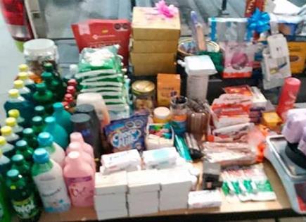 Iba a surtir de gratis su despensa, detenida
