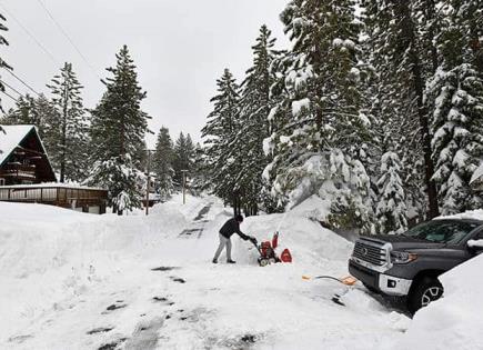 Caos en California por fuertes nevadas
