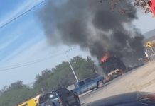 VIDEO | Incendio de tráiler en Villa Hidalgo