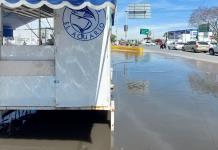 Reportan enorme fuga de agua en Arenal y Acceso Norte