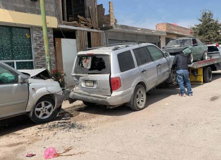 Reporte de choque de camionetas en San Luis Potosí