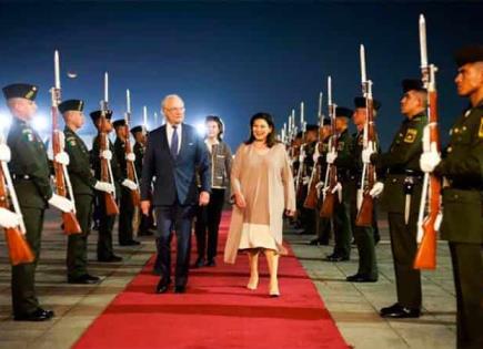 Llegada de los Reyes de Suecia a México