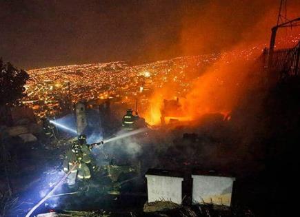 Muerte y daños por incendios en Valparaíso