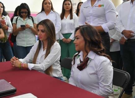 VIDEO | Se registra Sonia Mendoza como candidata a alcaldesa y denuncia violencia de género.