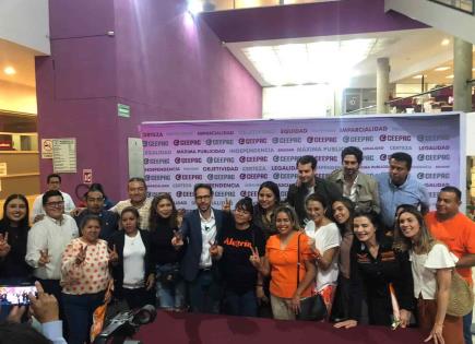 En su registro, candidato de MC a la alcaldía capitalina crítica acarreo