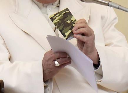 Papa Francisco y el gesto del rosario de un soldado ucraniano