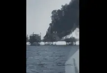 Accidente con heridos en plataforma petrolera de Pemex en el mar