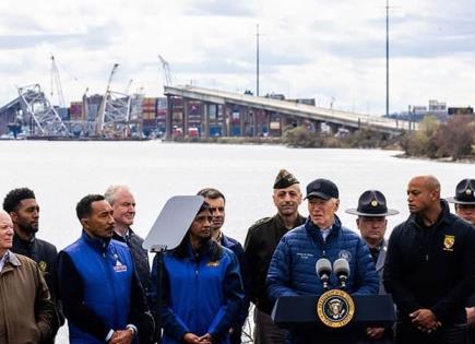 Joe Biden visita puente colapsado en Baltimore