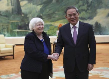 Encuentro entre Janet Yellen y Li Quiang en Beijing