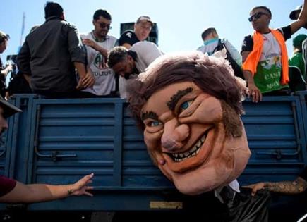 Policía argentina contiene protesta