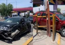 Chocan en lateral de Salvador Nava y Chapultepec; s&oacute;lo da&ntilde;os