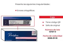 Alerta de Cofepris por Falsificaci&oacute;n de Dispositivo M&eacute;dico para Relleno Labial