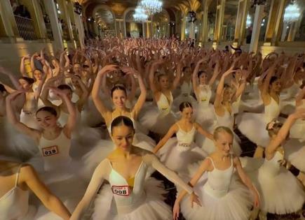 Jóvenes bailarinas imponen récord mundial de baile en puntas