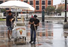 Festejo por la lluvia en la capital de Hidalgo