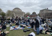 Sentada pro palestina en Universidad de Columbia