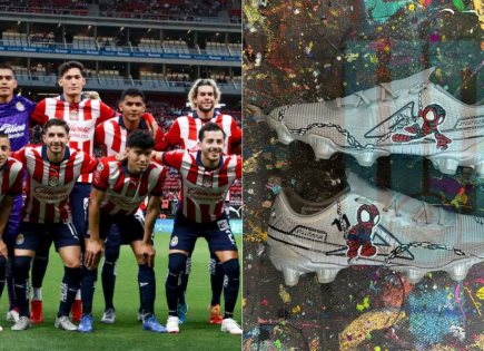 Estreno de zapatos inspirados en El Hombre Araña en el duelo Guadalajara vs Querétaro