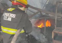 Incendio en Central de Abastos de Celaya