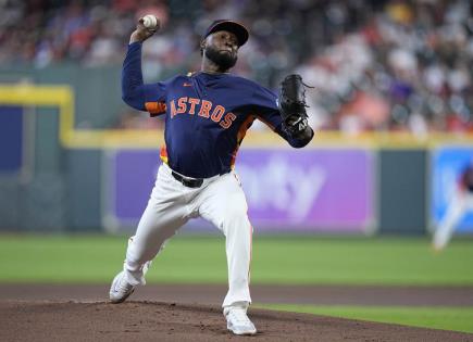 Cristian Javier de los Astros de Houston: Lesionado por dolencia en el cuello
