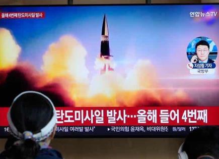 Norcorea lanza un misil balístico hacia el mar