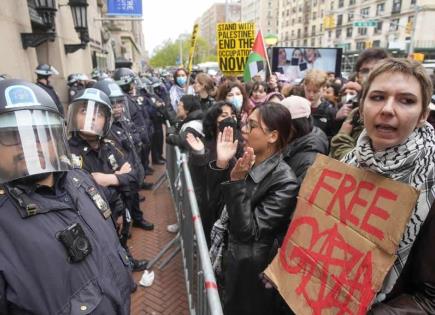Protestas estudiantiles y enseñanza híbrida en Universidad de Columbia