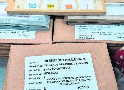 Distribución de boletas para voto anticipado en elecciones 2024