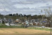 Impacto de tornados en Nebraska e Iowa