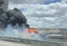 Descarrilamiento de tren de carga provoca incendio en Arizona-Nuevo M&eacute;xico