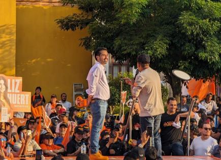 VIDEO | Así llega Máynez a la Plaza de Aranzazu