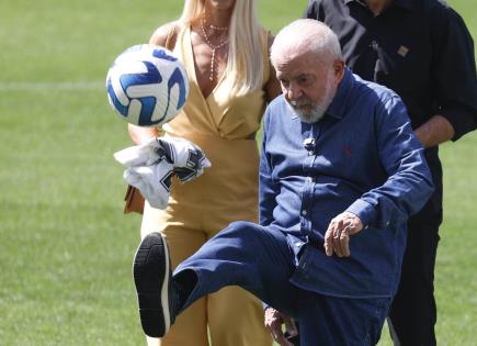 Visita de Luiz Inácio Lula da Silva a Corinthians en Sao Paulo